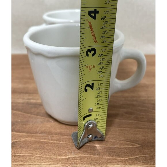 Lot of 2 Homer Laughlin Restaurant Ware Coffee Mugs Cups Diner Scalloped Edge - Picture 3 of 3